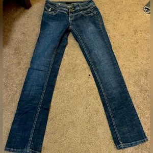 Womens low rise jeans, color blue, size S, brand Promesa
